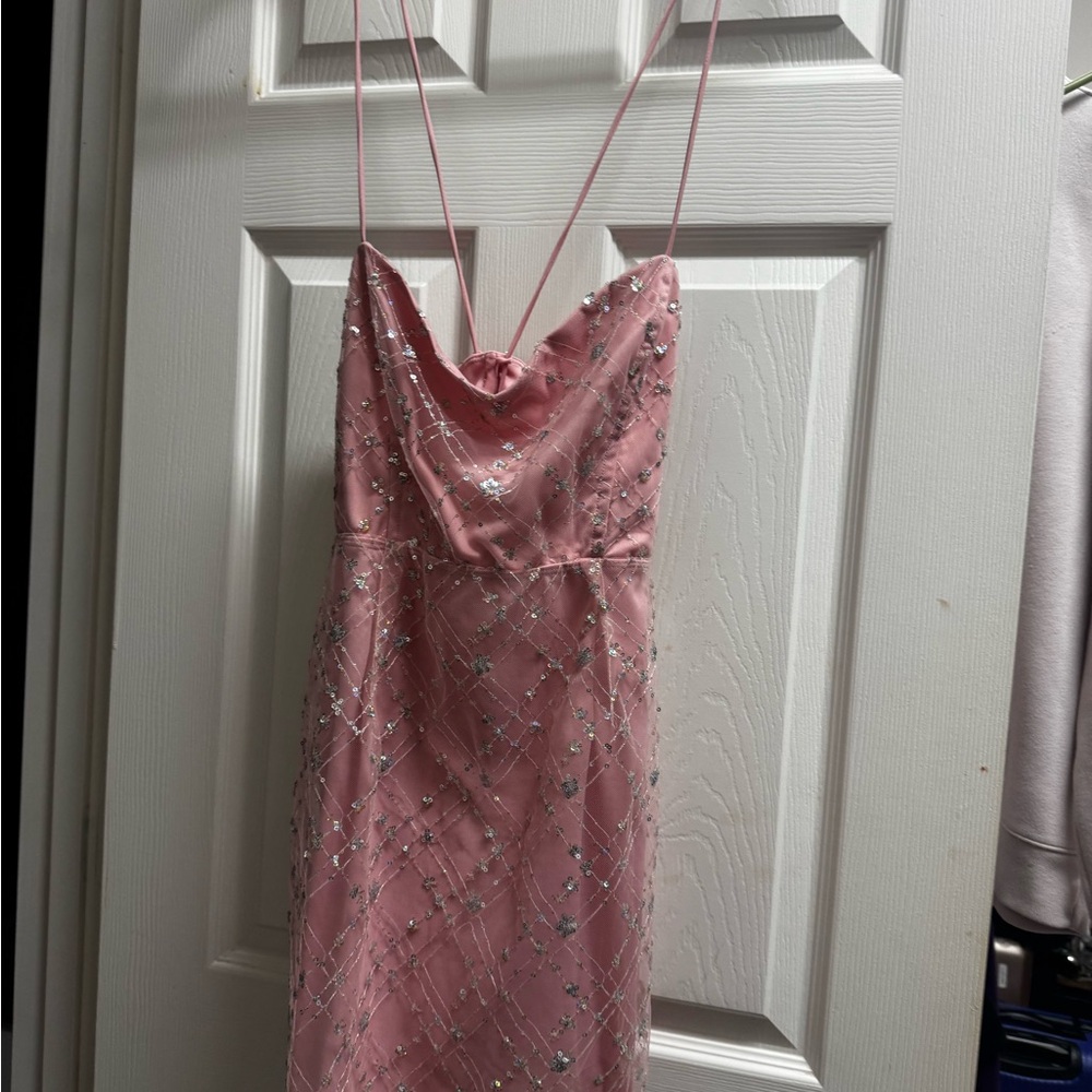 Lucy in the Sky Blush Dress with Sparkling Details